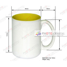 11oz Sublimation À l&#39;intérieur de la couleur Tasse Revêtue Chaudière Presse Tasse